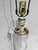 Vintage Dresden Victorian Cut Crystal Glass Flower Brass Table Lamps For Sale - Image 10 of 12