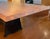 Chestnut Solid Walnut Dining Table With Blackened Oak Base For Sale - Image 8 of 9