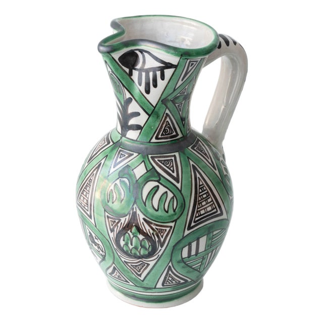Mid-Century Spanish Mudéjar Style Ceramic Pitcher by Domingo Punter, 1970s For Sale