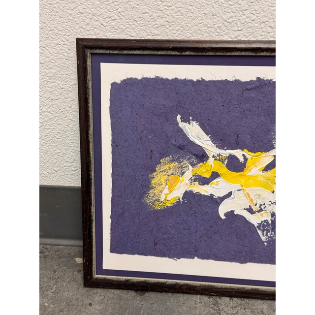 Abstract Annie Clavel Abstract Mixed Media Original Artwork, Framed For Sale - Image 3 of 12