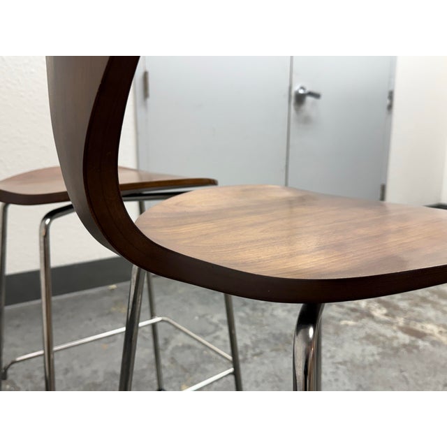 Norman Cherner for Cherner Chair Company Cherner Counter Stools, Pair For Sale - Image 10 of 12