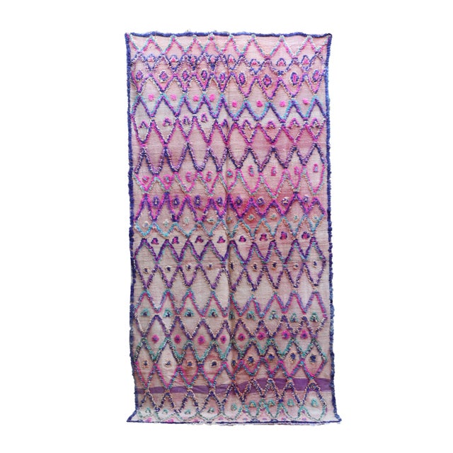 Pink 1980s Moroccan Pink Kilim Boujad Rug - 5'9" X 11'9" Ft For Sale - Image 8 of 8