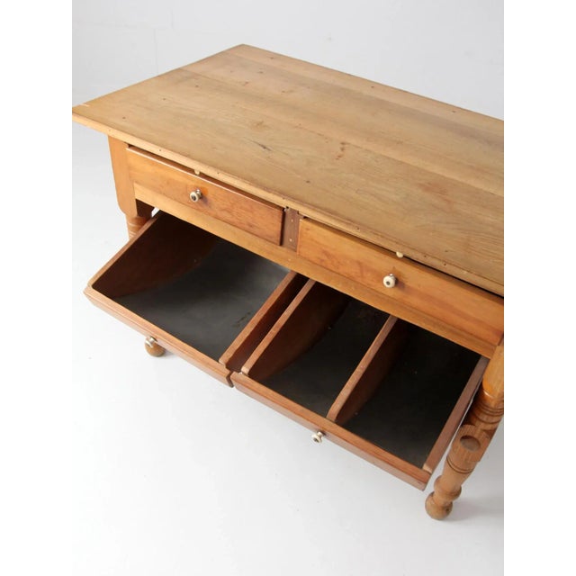 Antique Baker's Table For Sale - Image 4 of 13