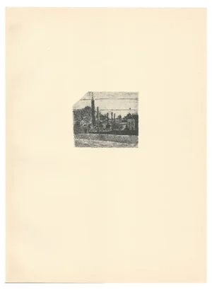 Giorgio Morandi, Landscape, The Chimneys of the Arsenale in the Surroundings of Bologna, 1921-1957, Lithograph