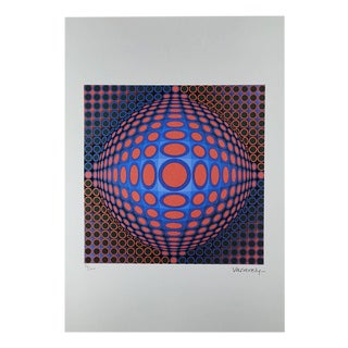 Victor Vasarely, Composition, Limited Numbered Edition Lithograph, 1970s For Sale