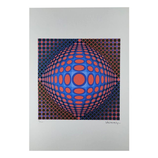Victor Vasarely, Composition, Limited Numbered Edition Lithograph, 1970s For Sale