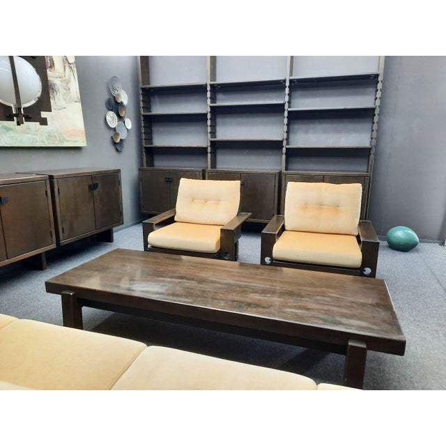 Brutalist Living Room Set Model St. Moritzby Klaus Rausch, 1960s, Set of 7 For Sale - Image 9 of 18