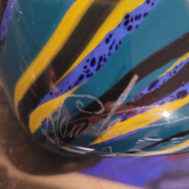 Late 20th Century Ioan Nemtoi Glass Vase For Sale - Image 4 of 4