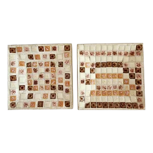 Mid-Century Modern Decorative Mosaic Plates-A Pair
