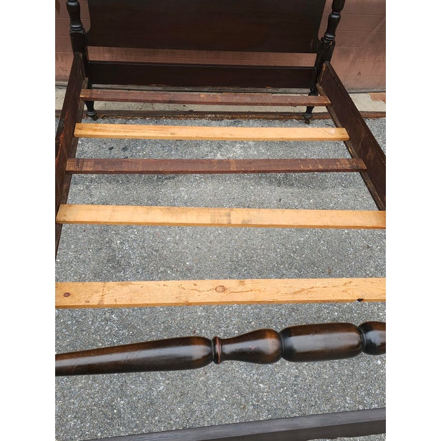 Victorian Mahogany Full Size Poster Bedframe, Circa 1840s For Sale - Image 10 of 11