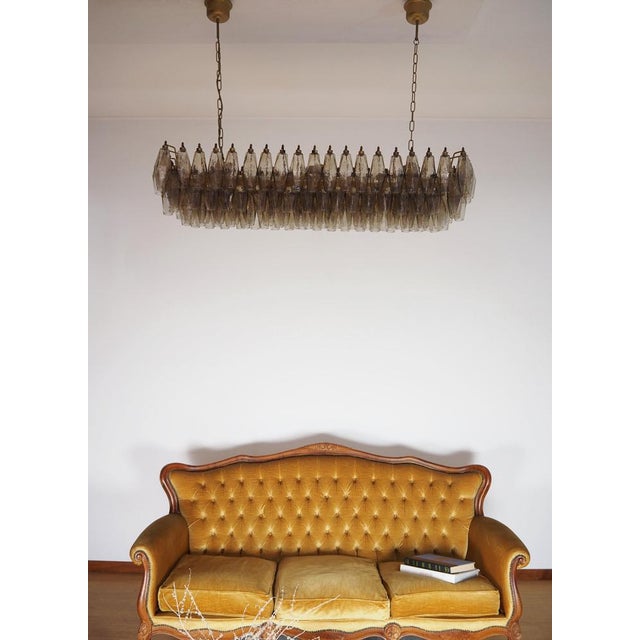 Murano Poliedri Chandelier with 138 Smoked Glasses, 1990s For Sale - Image 18 of 18