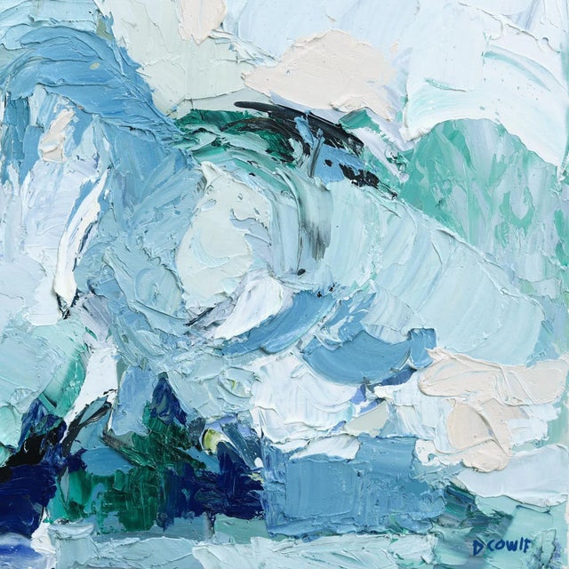 2020s Storm - Blue Cool Tone Abstract Dramatic Landscape Original Artwork by Dana Cowie For Sale - Image 5 of 9