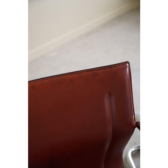 Italian Cantilever MG15 Armchairs in Leather by Matteo Grassi, 1970s, Set of 5 For Sale - Image 9 of 18