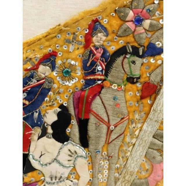 Vintage Peruvian Textile Negreria Dance Cape Framed Wall Folk Art For Sale In Dallas - Image 6 of 10