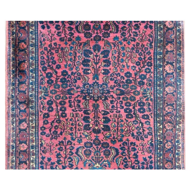 Mid 19th Century Early 20th Century Persian Sarouk Rug For Sale - Image 5 of 12