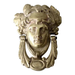 Vintage Cast Brass Goddess Door Knocker