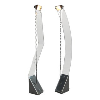 Postmodern Lamps in Metal and Plastic, 1980s, Set of 2 For Sale