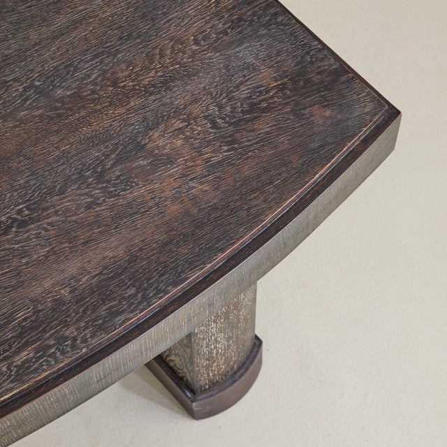 Brown French Brown Cerused Oak Desk, 1940s For Sale - Image 8 of 11