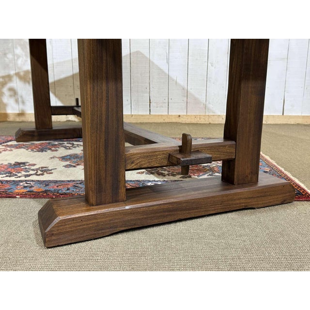 Elm Monastery Table, 1970s For Sale - Image 3 of 18