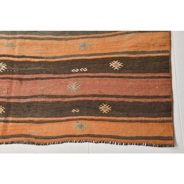 Gray Handmade Kilim Rug For Sale - Image 8 of 11