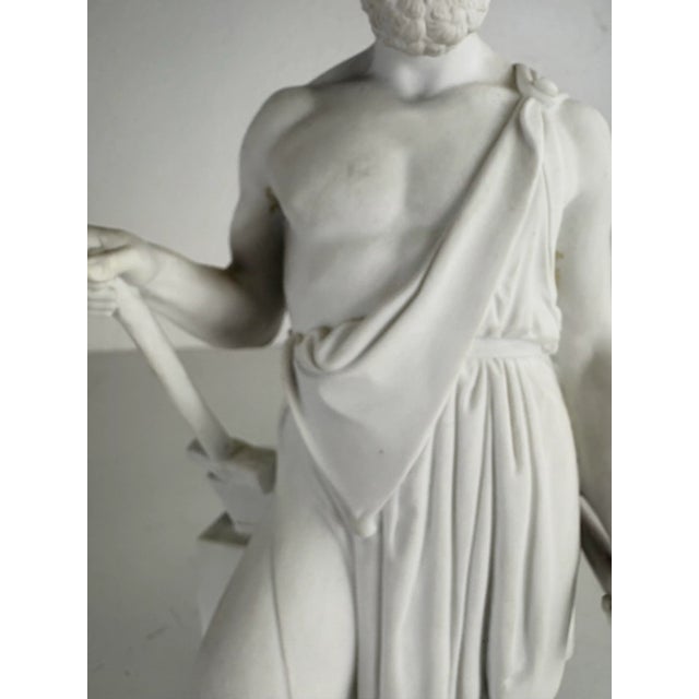 Mid 20th Century Bisque Porcelain Greco-Roman Classical Figure. For Sale - Image 4 of 11