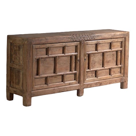 Antique Panelled Sideboard in Pine, China, 1900 For Sale