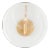 AERIN for Visual Comfort Signature Loire Small Sconce in Gild with Clear Strie Glass For Sale