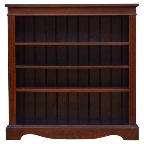 Late Victorian Oak Open Bookcase, 1880s For Sale