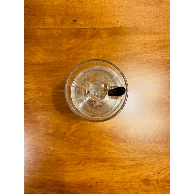 Beautiful vintage Galway Irish cut crystal lidded jam/jelly/mustard jar in excellent estate condition with silver spoon....