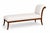 Mid-Century Modern Mid Century Style Klismos Chaise Lounge White Boucle/ Walnut Frame For Sale - Image 3 of 5