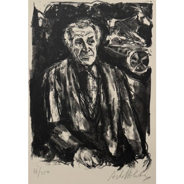 1960s Arbit Blatas, Lithuanian French Artist Arbit Blatas Lithograph Marc Chagall School of Paris, 1962 For Sale - Image 5 of 7