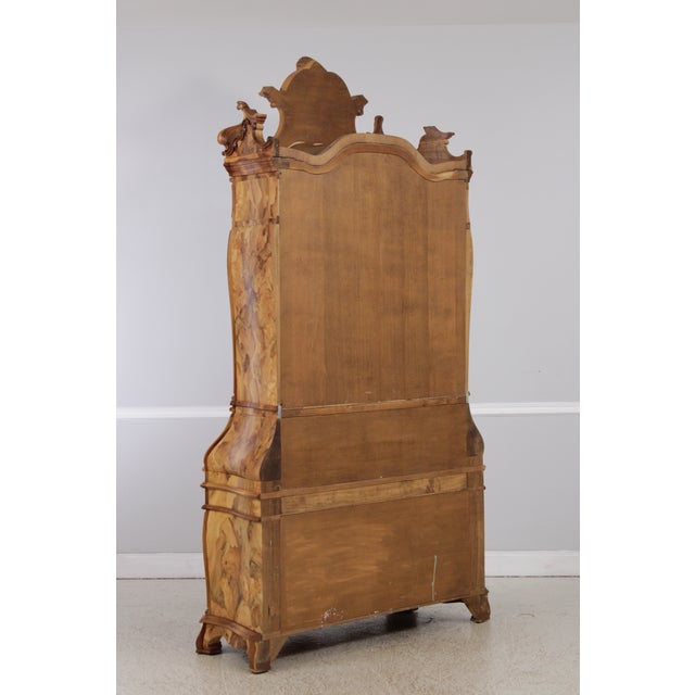 Vintage Italian Olive Wood Secretary Desk For Sale - Image 18 of 18