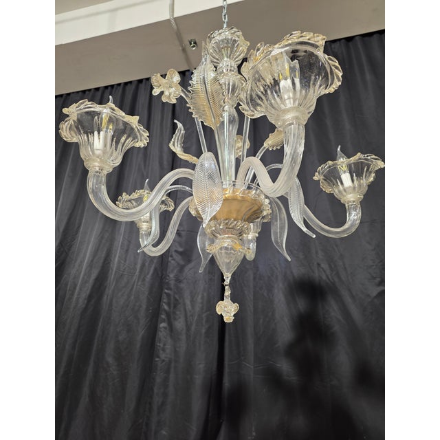 Vintage Murano Glass Chandelier, 1980s For Sale - Image 10 of 14