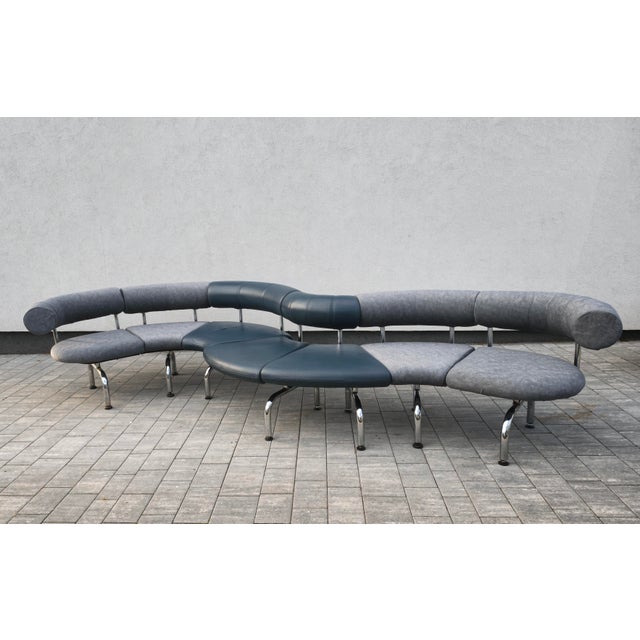 Large Cobra / Pipeline Modular Sofa by Johannes Foersom and Peter Hiort Lorenzen for Erik Jørgensen, 1980s, Set of 7 For Sale - Image 12 of 13
