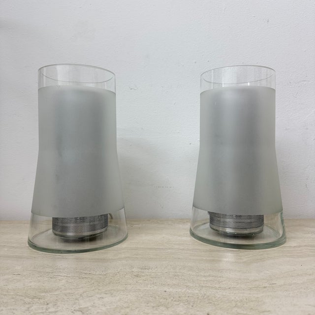 Vintage Table Lamps in Frosted Glass with Diffuser from Ikea, 1980s, Set of 2 For Sale - Image 17 of 18