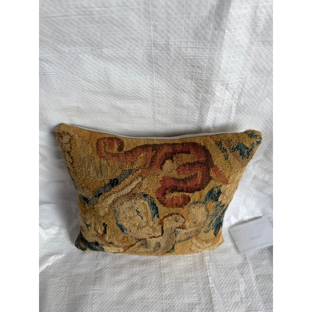 Antique 17th Century Brussels Figural Tapestry Pillow For Sale In Los Angeles - Image 6 of 7