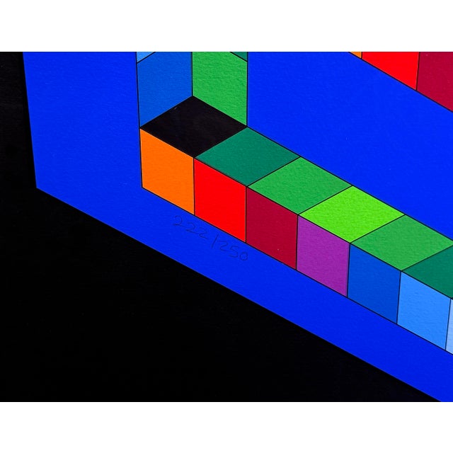 Serigraph in colors on paper. Hand signed lower right by Victor Vasarely. Hand numbered 222/250 lower left. Sheet size: 36...