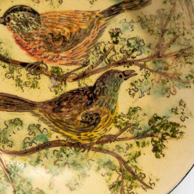 Green Ceramic Traditional Hand Painted Plate by Diaz Costa, Catalan, 1960s For Sale - Image 8 of 14