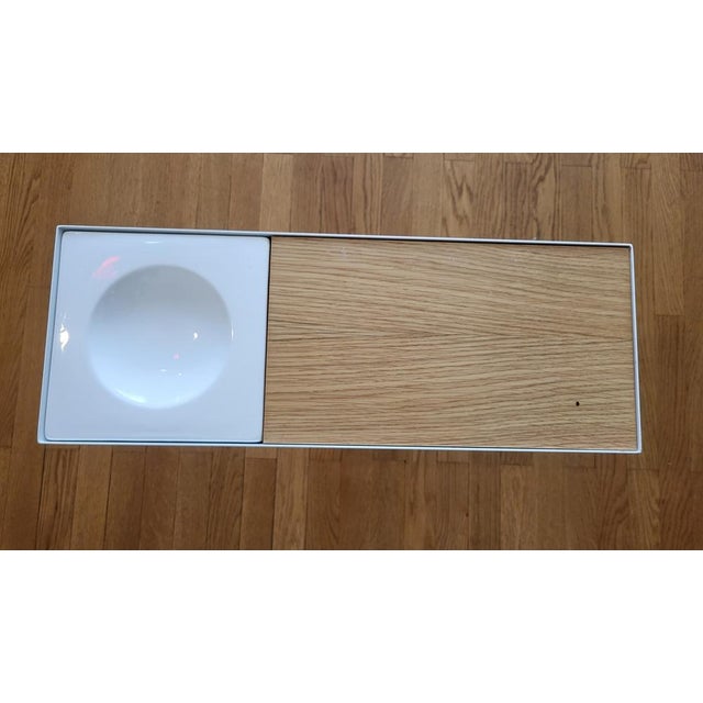 End Table in Lacquered Metal and Wood attributed to Robin Day for Habitat International For Sale - Image 9 of 10