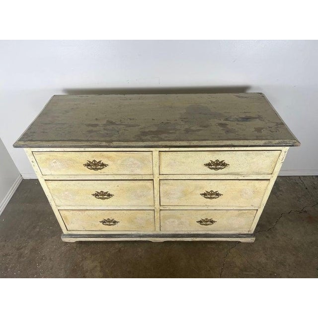Gustavian (Swedish) 19th C. Gustavian Style Chest of Drawers W/ Brass Hardware For Sale - Image 3 of 14