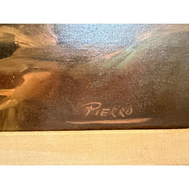 Large Vintage Coastal Seascape Oil Painting Signed Pierro Ocean Waves Framed For Sale In Jacksonville, FL - Image 6 of 12