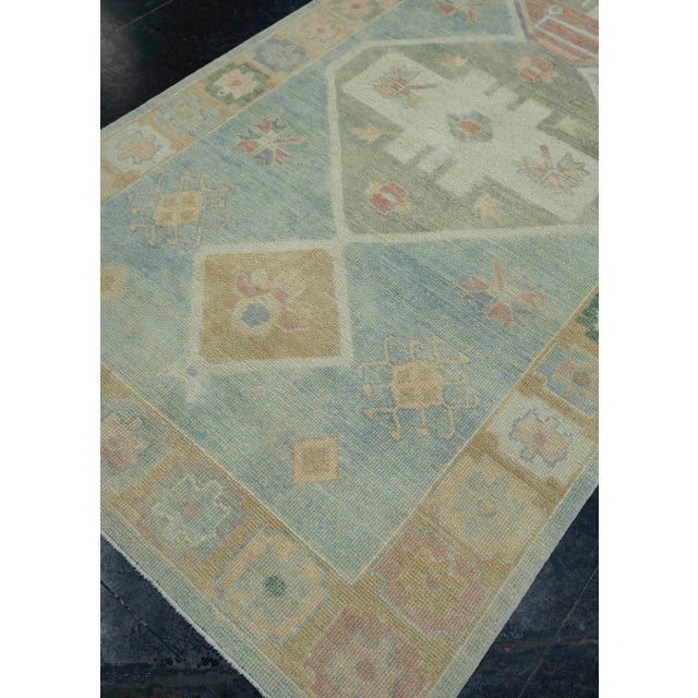 Turkish Turkish Oushak Runner Rug 4'8" x 17'9" #18027 For Sale - Image 3 of 8