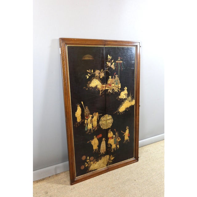 Lacquer Panels, 1890s, Set of 2 For Sale - Image 3 of 13