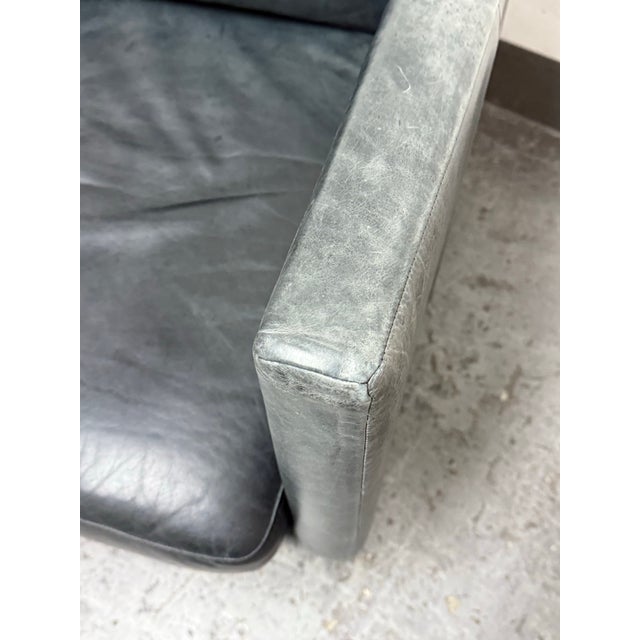 West Elm West Elm Brooklyn Leather Sofa For Sale - Image 4 of 12