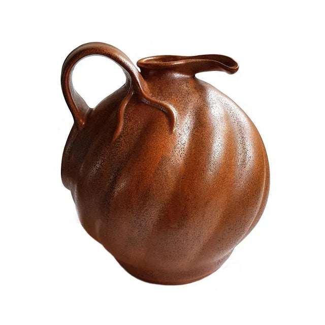 Art Nouveau Vase Jug by Fons Decker for Plateelbakkerij Zuid-Holland For Sale - Image 9 of 9