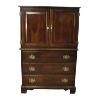 1990s Stickley Solid Cherry High Cabinet For Sale