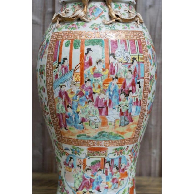 Antique Chinese Qing Dynasty Famille Rose Porcelain Vase, 1800s For Sale - Image 12 of 18