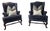 Newly Upholstered Kravetcouture & Houles Wingback Chair Set of 2 For Sale