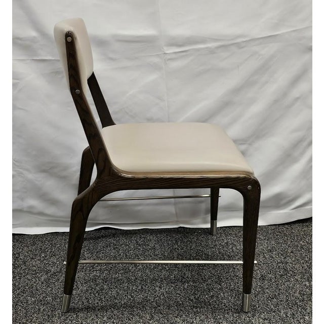 Interlude Home Interlude Home Tate Mid-Century Modern Dining Chair in Walnut & Cream Latte For Sale - Image 4 of 9