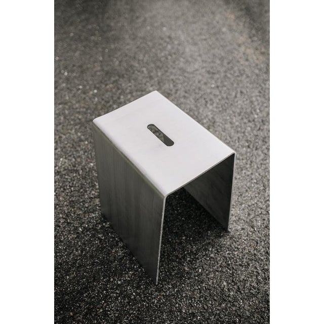 Como Aluminum Stool by Form & Eisen For Sale - Image 14 of 18